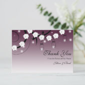 Weckglas und Leuchtkäfer danken Ihnen, - Pflaume Dankeskarte (Stehend Vorderseite)