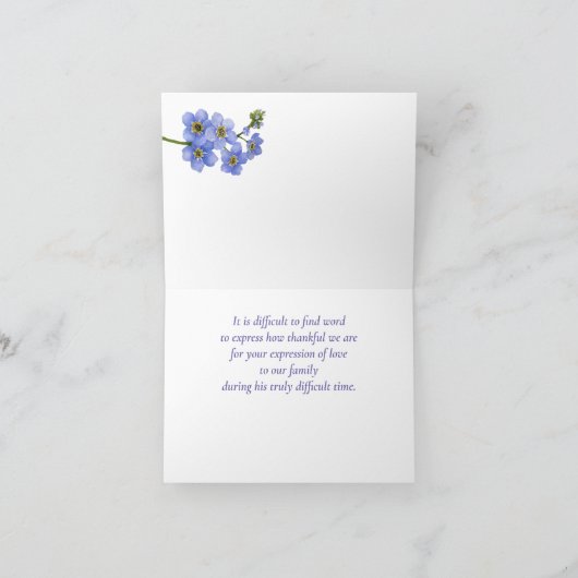 Weckglas-Vergissmeinnicht Karte (Innenseite)