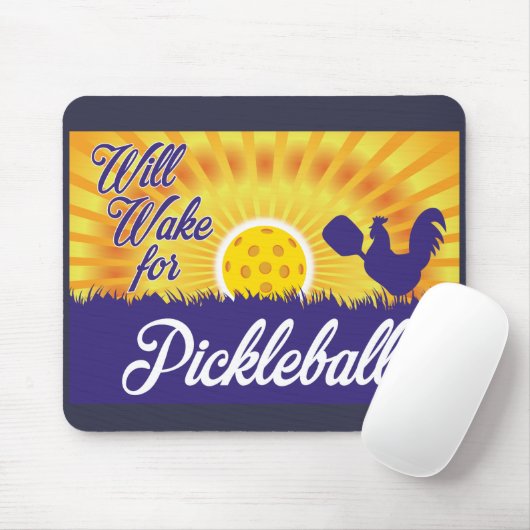 "Weckt für Pickleball" Mausunterlage Mousepad (Mit Mouse)