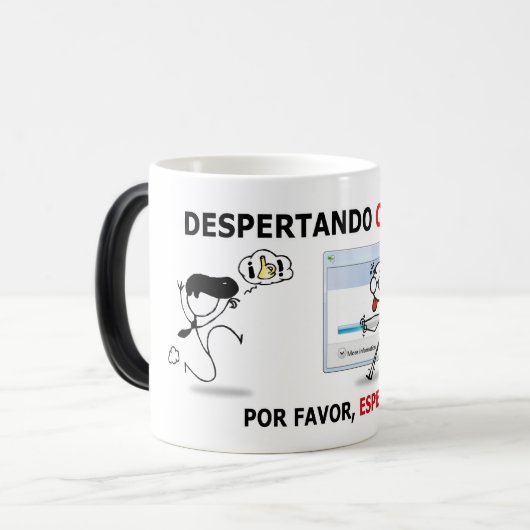 Weckt Gehirn Verwandlungstasse (Vorderseite Links)