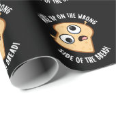 Weckte auf der falschen Seite des Brotes lustige P Geschenkpapier (Rolleneckpunkt)