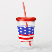 Wed, White & I Do Patriotic Wedding Event Acryltrinkbecher (Links)