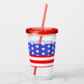 Wed, White & I Do Patriotic Wedding Event Acryltrinkbecher (Rückseite)