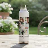 WEDD Bride & Groom Multi Foto Collage Moderne Trinkflasche