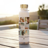 WEDD Bride & Groom Multi Foto Collage Moderne Trinkflasche