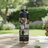 WEDD Bride & Groom Multi Foto Collage Moderne Trinkflasche