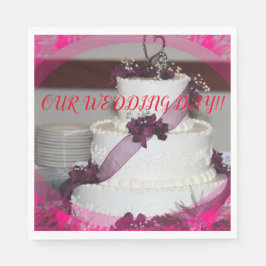 WEDD CAKE Closeup PAPER Napkin Serviette