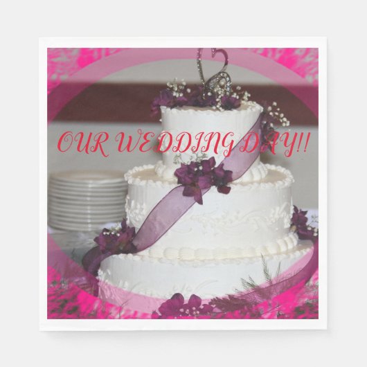 WEDD CAKE Closeup PAPER Napkin Serviette (Vorderseite)