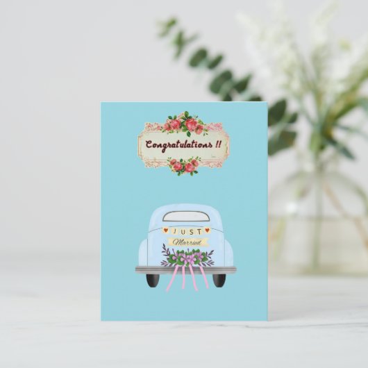 WEDD CARDS CONGRUTATION POSTKARTE (Stehend Vorderseite)