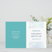 WEDD CEREMONY PROGRAMM boho Muster blau (Stehend Vorderseite)