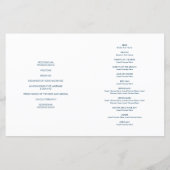 WEDD CEREMONY PROGRAMM boho Muster blau (Rückseite)