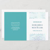 WEDD CEREMONY PROGRAMM boho Muster blau (Vorne/Hinten)