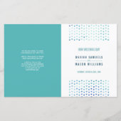 WEDD CEREMONY PROGRAMM boho Muster blau (Vorderseite)