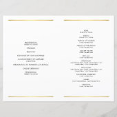 WEDD CEREMONY PROGRAMM Einfach handhabter Typ (Rückseite)