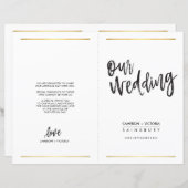 WEDD CEREMONY PROGRAMM Einfach handhabter Typ (Vorne/Hinten)