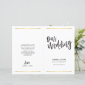 WEDD CEREMONY PROGRAMM Einfach handhabter Typ (Stehend Vorderseite)