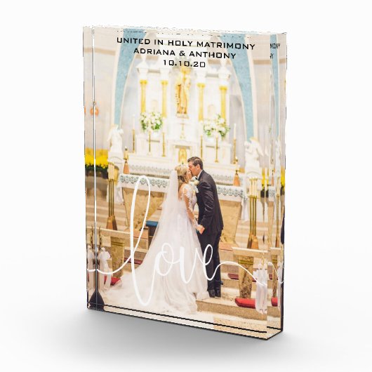 WEDD CUSTOM FOTO HALTEN LIEBE SCRIPT ÜBERLAGE (Rechts)