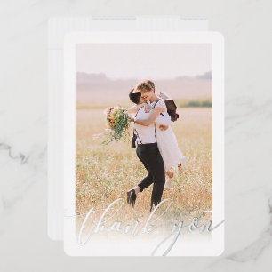 WEDD DANKT modernes Foto minimalistisches Overlay Folieneinladung