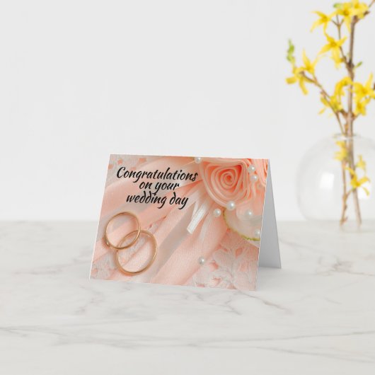 **WEDD DAY** FÜR EINE "BESONDERE" KUPPLUNGSKARTE KARTE (Gelbe Blume)