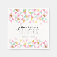 WEDD DECOR Dreieck Aztec Geo Muster rosa Minze
