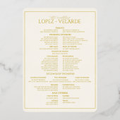 WEDD ENTOURAGE SEITE FOLIENEINLADUNG (Vorderseite)