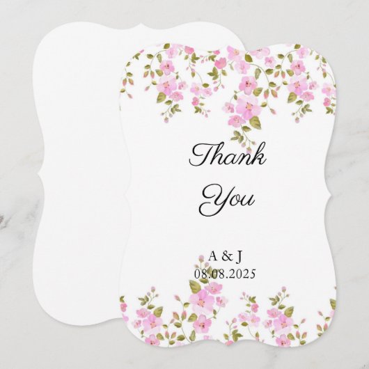 WEDD FLORAL DANK DEINER KARTE (Vorne/Hinten)