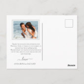 *~* WEDD FOTO Modernes Danke Postkarte (Rückseite)