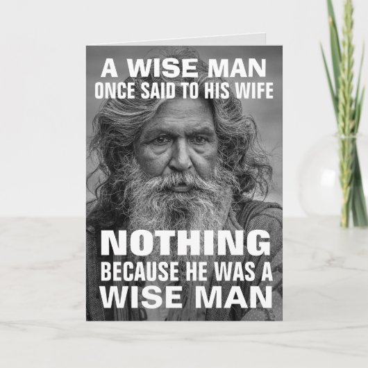 WEDD GRATULALATIONS FUNNY WISE MAN CARDS KARTE (Vorderseite)