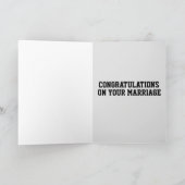 WEDD GRATULALATIONS FUNNY WISE MAN CARDS KARTE (Innenseite)