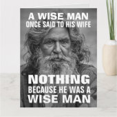 WEDD GRATULALATIONS FUNNY WISE MAN HUGE CARD KARTE (Vorderseite)