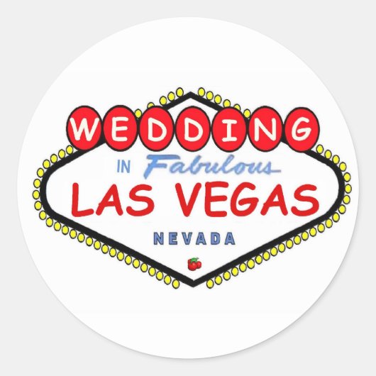 WEDD in Fabulous Las Vegas Cherry Logo Aufkleber (Vorderseite)