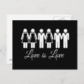 WEDD LIEBE IST LIEBE POSTKARTE (Vorne/Hinten)