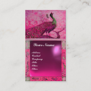 WEDD LIEBE PEACOCK MONOGRAM rosa lila Amethyste Visitenkarte