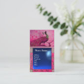 WEDD LIEBE PEACOCK MONOGRAM rosa Saphir Visitenkarte (Stehend Vorderseite)