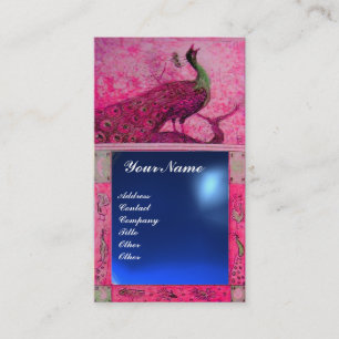 WEDD LIEBE PEACOCK MONOGRAM rosa Saphir Visitenkarte