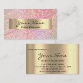 WEDD MAKEUP ARTIST COUCH Rose HOLOGRAPH Terminkarte (Vorne/Hinten)