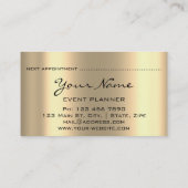 WEDD MAKEUP ARTIST COUCH Rose HOLOGRAPH Terminkarte (Rückseite)