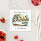 WEDD NAPKINS - ALICE IM WUNDERLAND TEA PARTY- SERVIETTE (Beispiel)