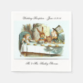 WEDD NAPKINS - ALICE IM WUNDERLAND TEA PARTY- SERVIETTE (Vorderseite)