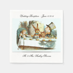 WEDD NAPKINS - ALICE IM WUNDERLAND TEA PARTY- SERVIETTE