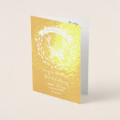 WEDD-PROGRAMM Boho Deer Antler Forest Typografy Folienkarte (Vorderseite)