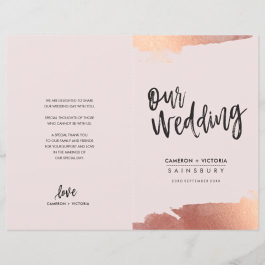 WEDD PROGRAMM Pinsel Rose Gold Rosa (Vorderseite)