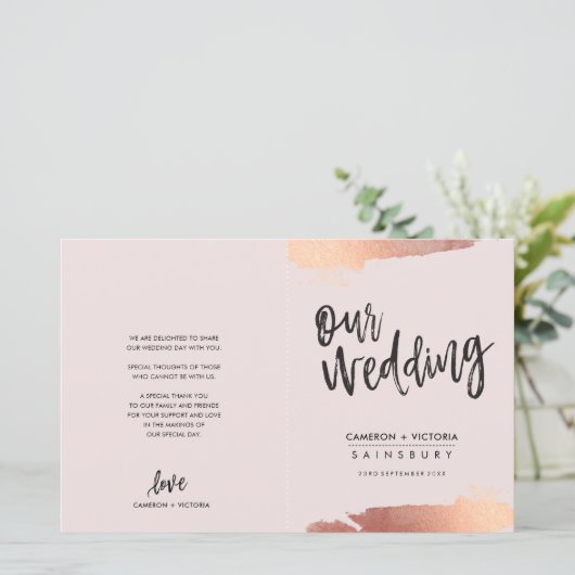 WEDD PROGRAMM Pinsel Rose Gold Rosa (Stehend Vorderseite)