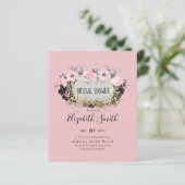 WEDD - Silver Rosegold Floral Girly Glitzer (Stehend Vorderseite)