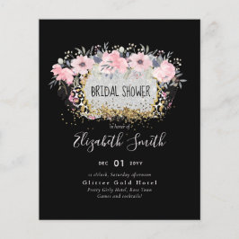 WEDD - Silver Rosegold Floral Girly Glitzer