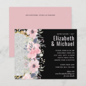 WEDD - Silver Rosegold Floral Girly Glitzer (Vorne/Hinten)