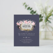 WEDD - Silver Rosegold Floral Girly Glitzer (Stehend Vorderseite)