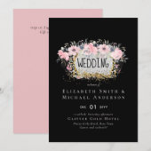 WEDD - Silver Rosegold Floral Girly Glitzer (Vorne/Hinten)