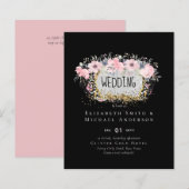 WEDD - Silver Rosegold Floral Girly Glitzer (Vorne/Hinten)