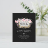 WEDD - Silver Rosegold Floral Girly Glitzer (Stehend Vorderseite)